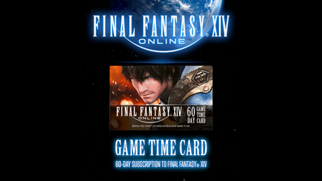 Final Fantasy XIV Game Time Card