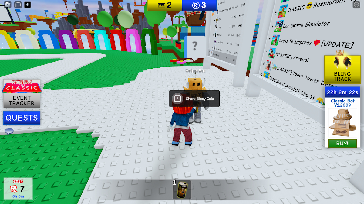 Helper Bot in Roblox The Classic