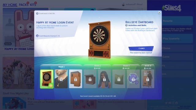 Bullseye Dartboard in Sims 4