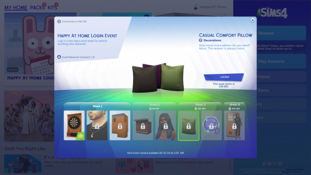Casual Comfort Pillow in Sims 4