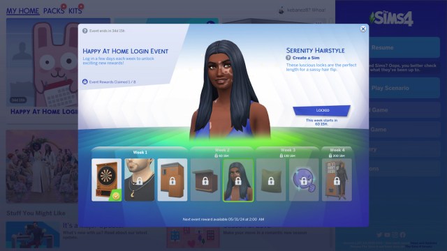 Serenity Hairstyle in Sims 4