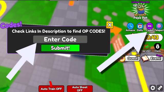 How to redeem codes in Shoot Wall Simulator