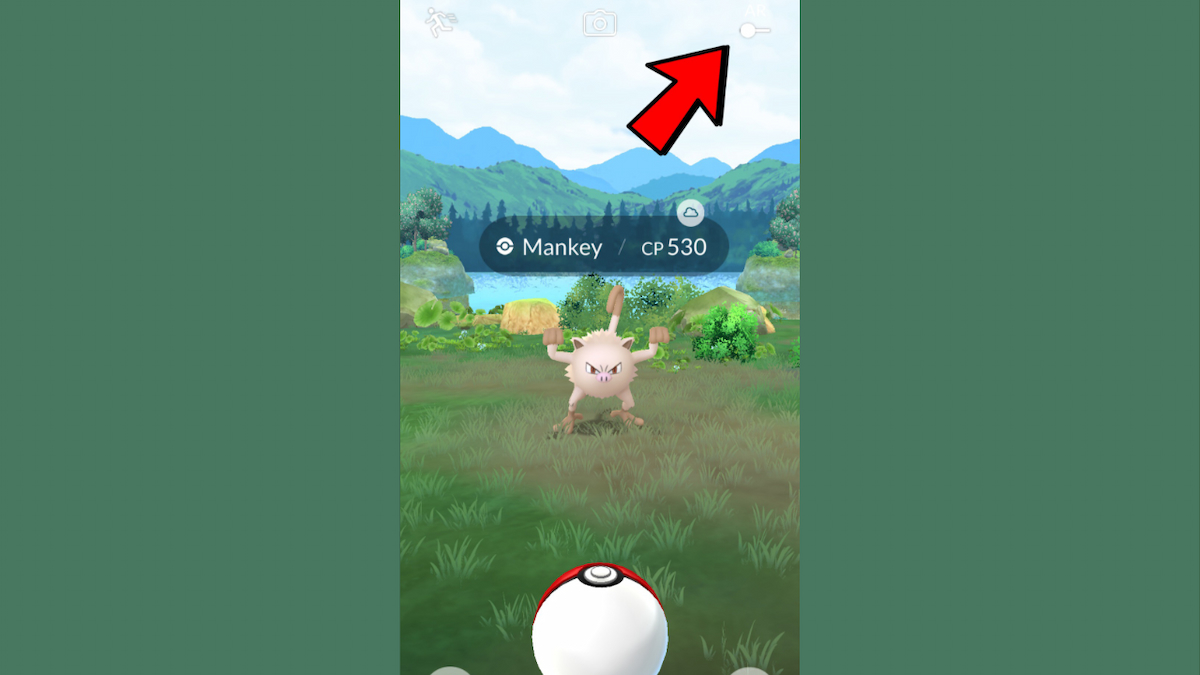 Turning off AR mode in Pokemon Go