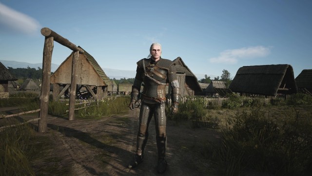 Geralt from The Witcher in Manor Lords