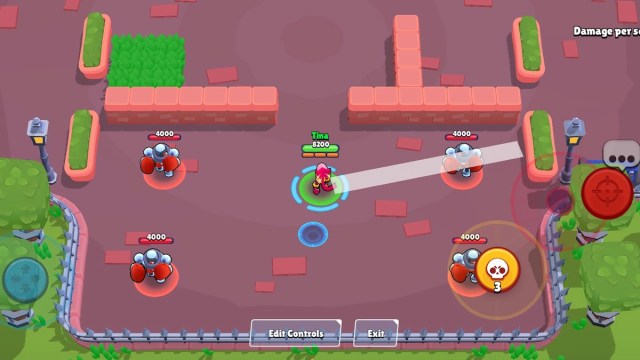 Using Melodie's attack in Brawl Stars 