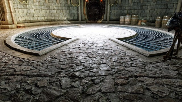 Skyrim: the floor in Dawnguard with very high-quality textures