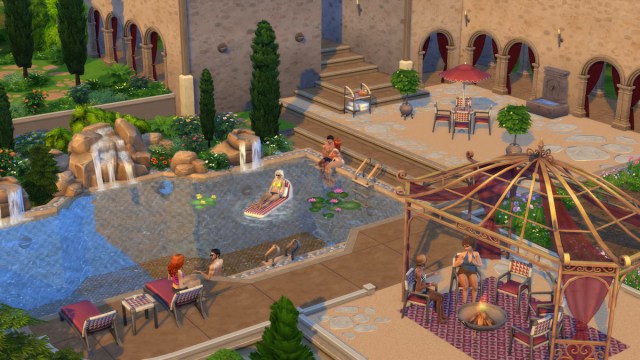 Riviera Retreat kit in Sims 4