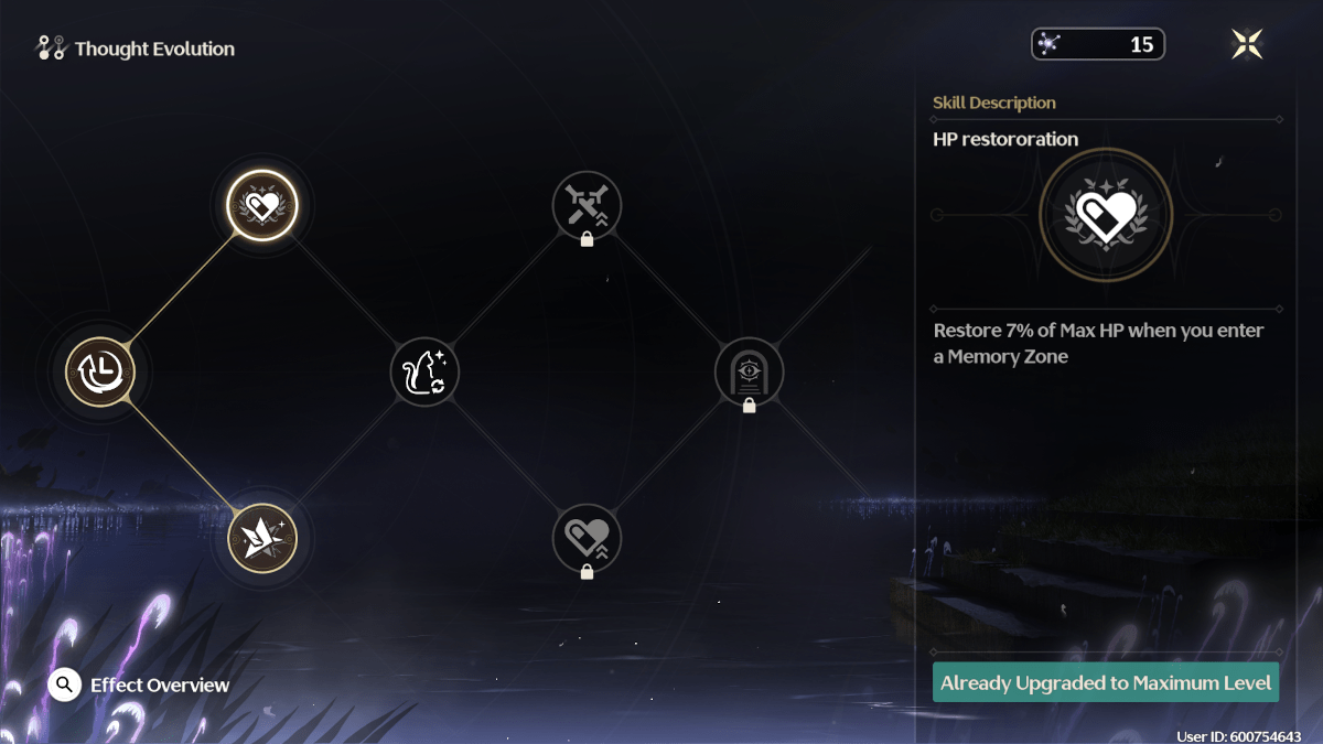 The Thought Evolution tree in Wuthering Waves