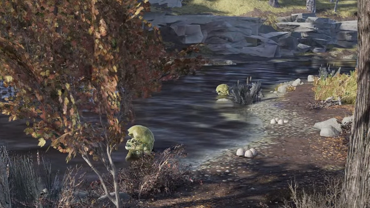 Best places to find Mirelurk spawns in Fallout 76 Skyline valley