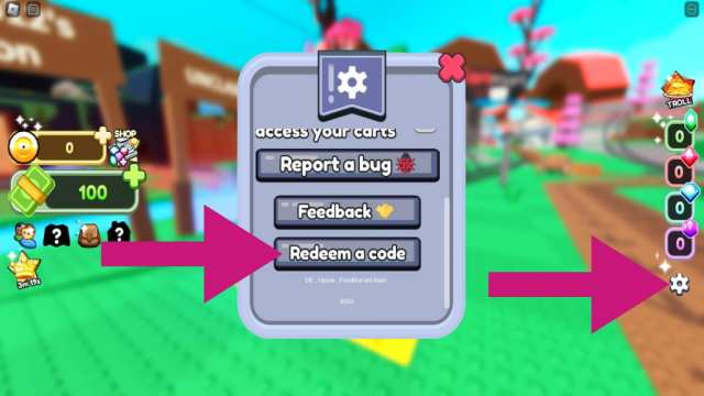 How to redeem codes in Car Ride Mining Tycoon