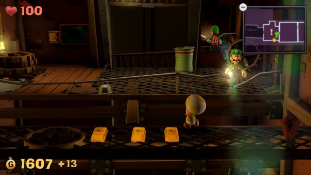 Luigi's Mansion 2 Dark Moon HD Toad gathering gold bricks