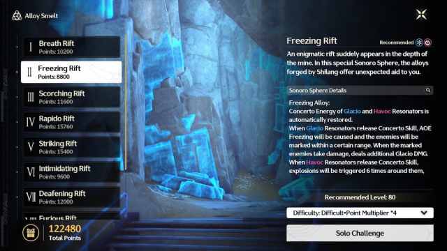 Wuthering Waves - Alloy Smelt Freezing Rift details