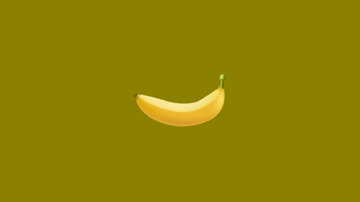 Screenshot from Banana, a game about clicking a banana, showing a picture of a banana.