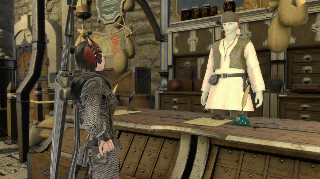 The Limsa Lominsa Dyemonger in Final Fantasy XIV