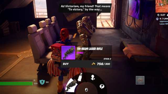 Fortnite tri-beam laser gun NPC