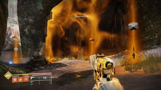 four glyphs in front of barrier in requiem in destiny 2 te final shape