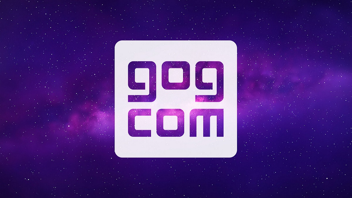 GOG.com logo on a space-inspired, purple background.