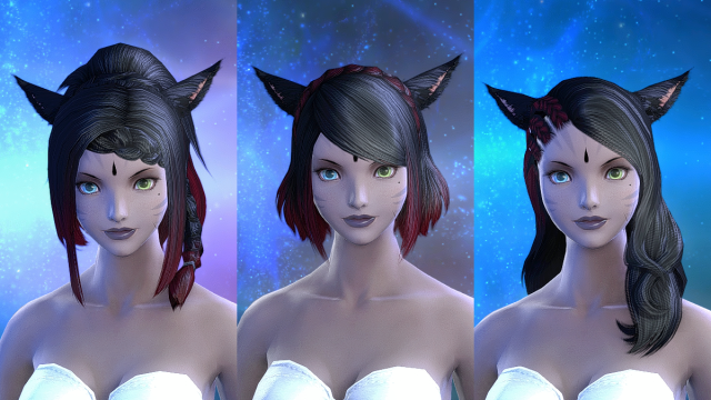 Hairstyles available from Deep or Variant Dungeons in Final Fantasy XIV