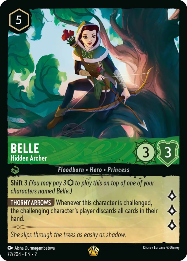 lorcana belle hidden archer card