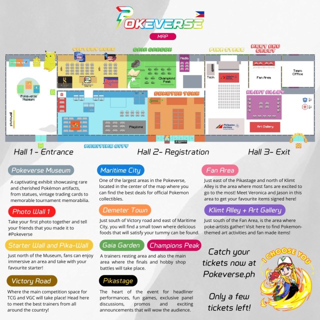 Pokeverse.ph floorplan, which was released ahead of the event in the Philippines