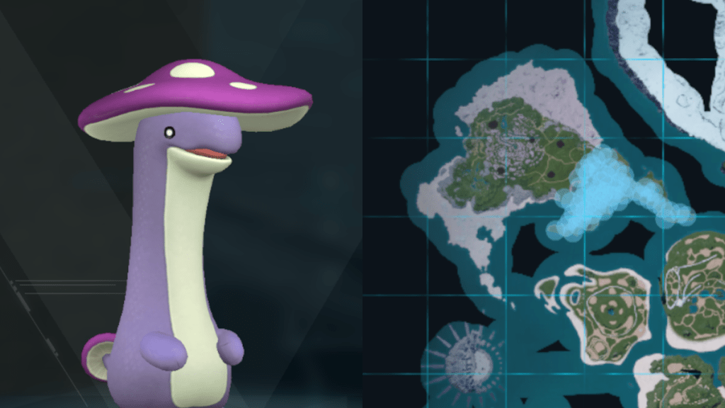 Shroomer Noct and its location in Palworld