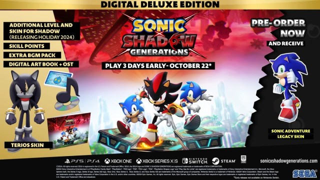 Sonic x Shadow Generations digital deluxe edition