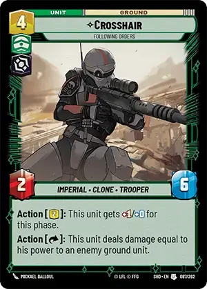 star wars: unlimited crosshair following orders card