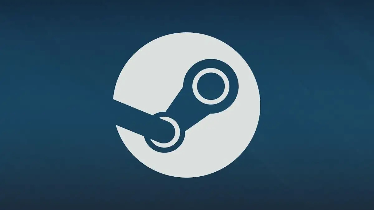 The Steam logo on a gradient blue background.
