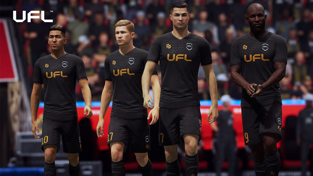 Cristiano Ronaldo, Kevin De Bruyne, and Roberto Firmino walking forward in black kits