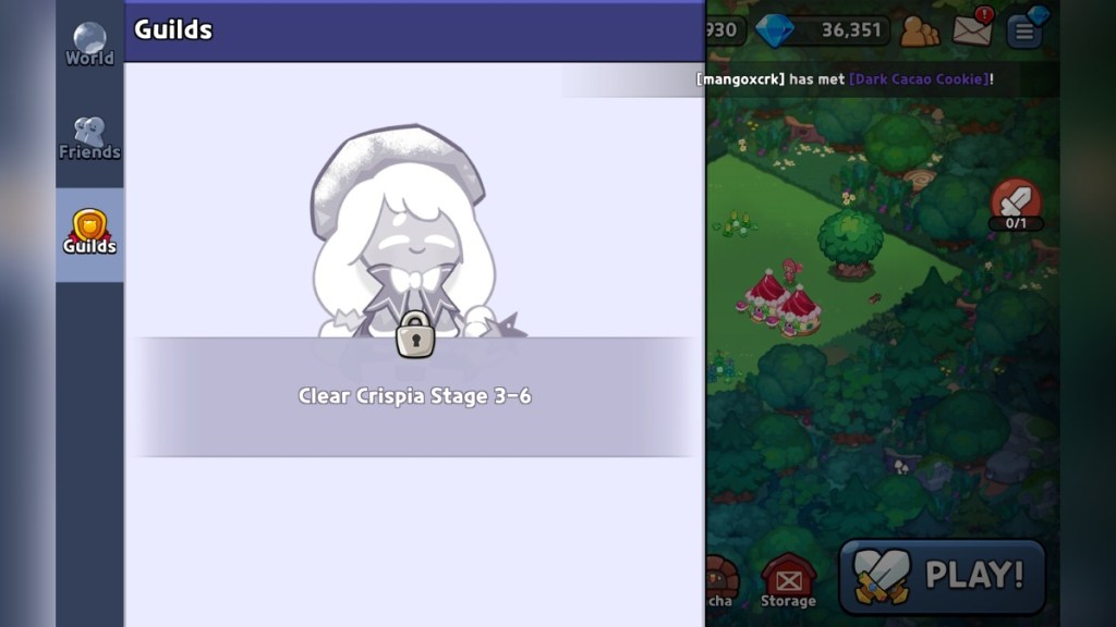 a screenshot of Guilds tab in Cookie Run Kingdom