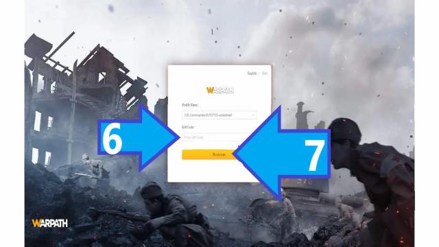 Warpath Redeem Code page