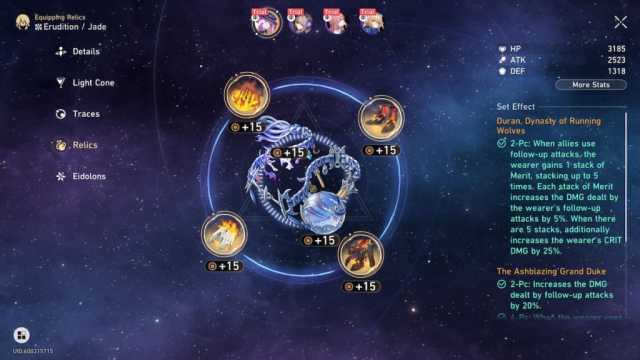 Jade's Relics in Honkai: Star Rail