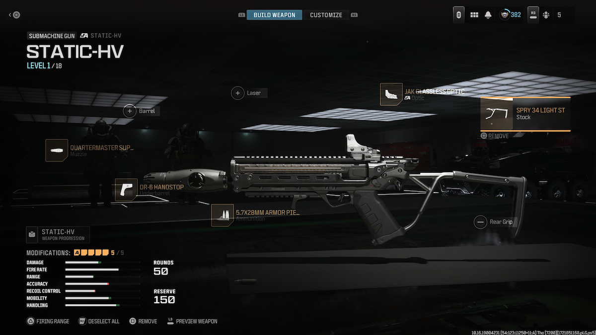 Static-HV loadout in MW3