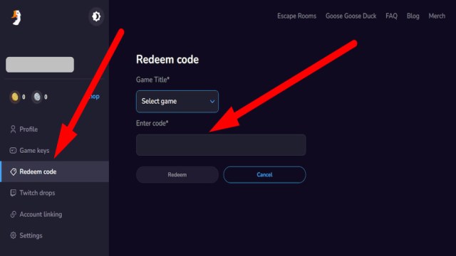 How to redeem codes in Goose Goose Duck