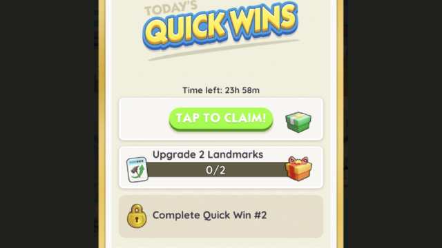 Monopoly GO Quick Wins rewards