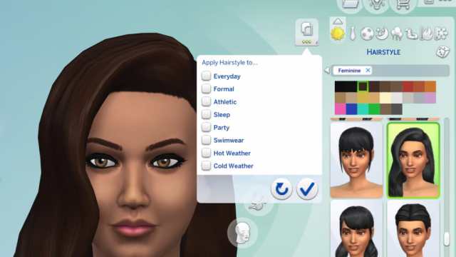 Sims 4 Apply All button