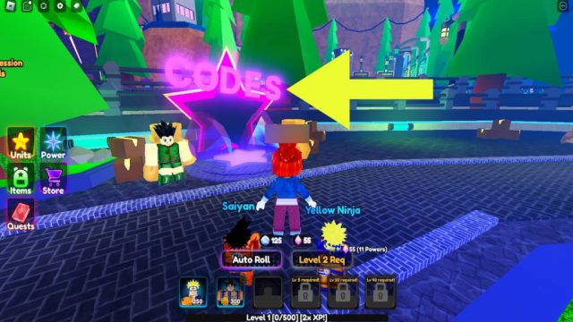 How to redeem codes in Anime Power Defense