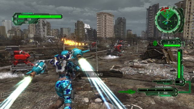 Earth Defense Force 6 Wingdiver in the post-apocalypse