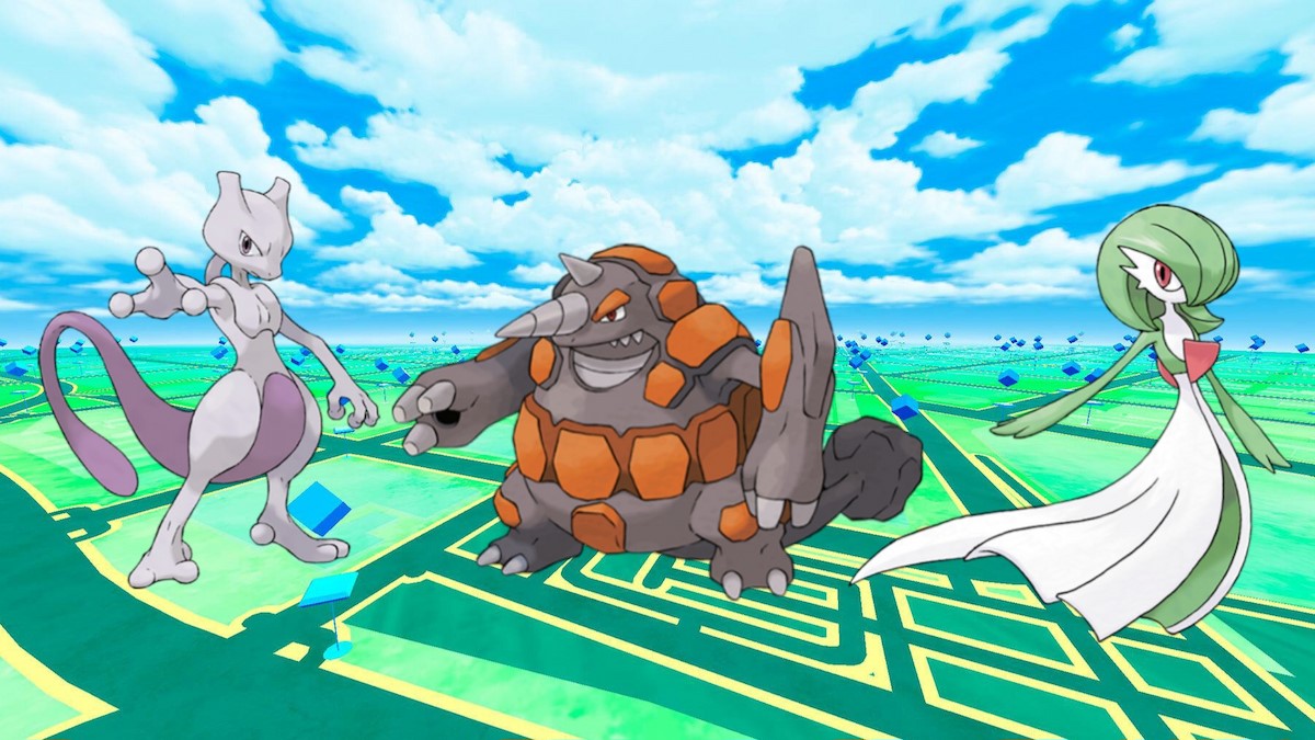 Mewtwo, Rhyperior, and Gardevoir