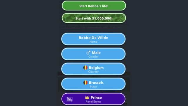 BitLife royal as a God Mode option