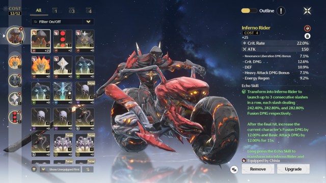 The Inferno rider, the best main echo for Chixia in Wuthering Waves. 