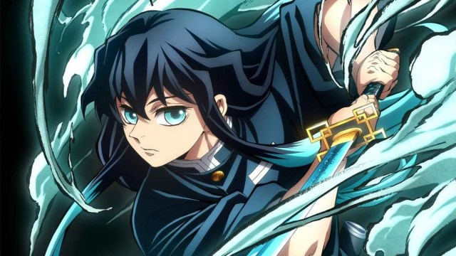 Muichiro Tokito performing one of his Mist Breathing techniques.