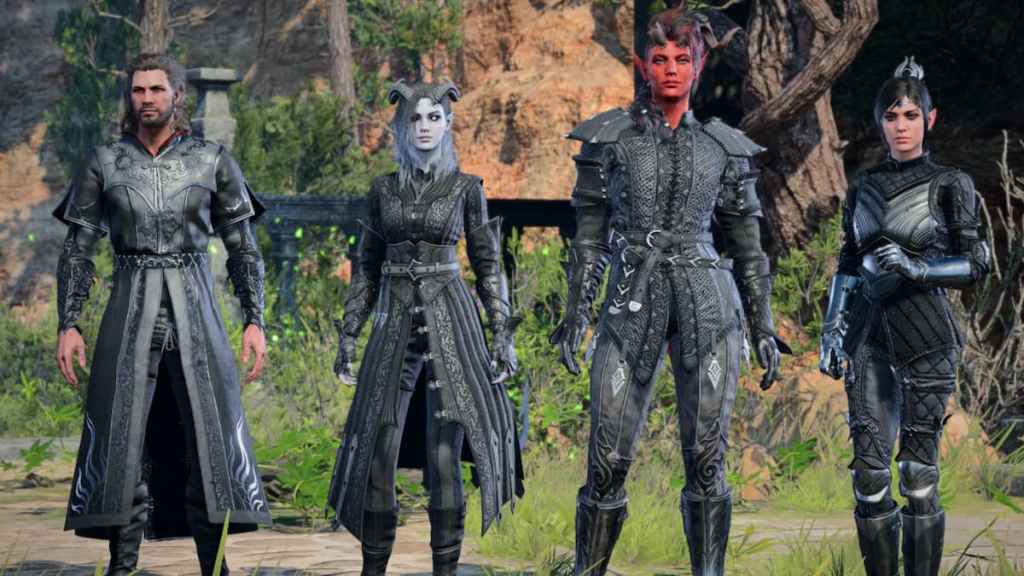 Aether's solid black dye mod in BG3