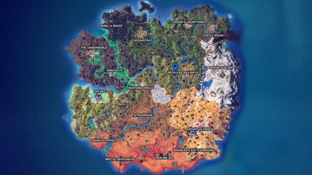 Fortnite Gwenpool's dual micro SMGs map location