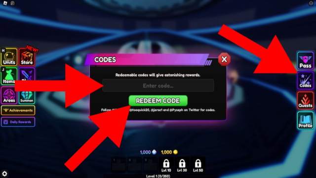 How to redeem Anime Vanguards codes