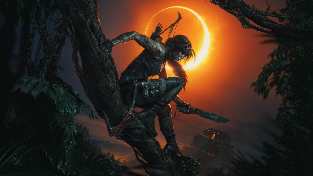 Tomb Raider Lara Croft sunset key art
