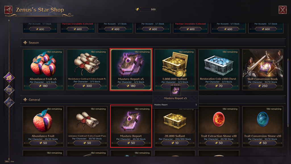 How to get Mastery Reports in Throne and Liberty