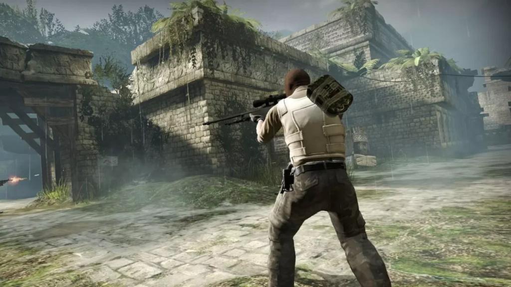 A terrorist with a sniper rifle in CSGO. 
