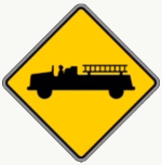 Fire Station road sign in the BitLife driving test