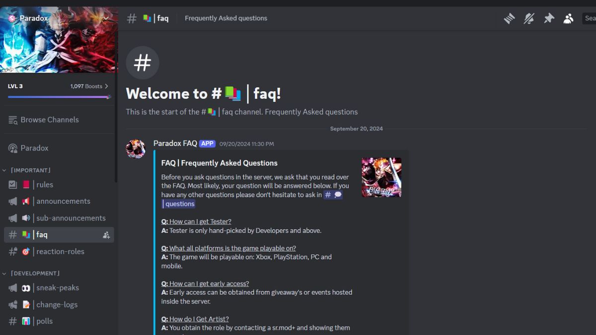 Roblox Paradox Discord Server